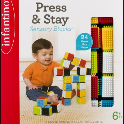 Infantino Press & Stay Sensory Blocks 6+m - 24 CT24.0 CT   554725016